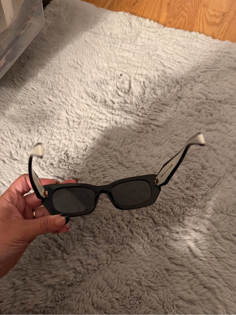Prada Black and White Sunglasses - Picture 9 of 12